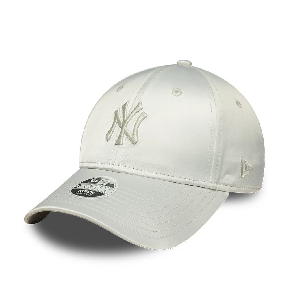 New York Yankees Womens MLB Satin Bow Back Grey 9FORTY Adjustable Cap-kentox