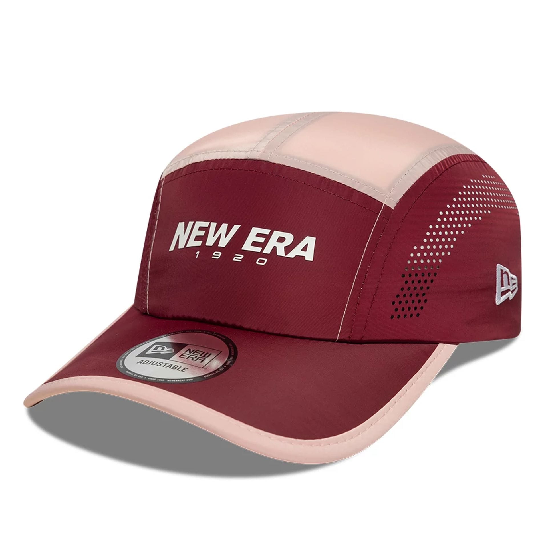 New Era Colour Block Dark Red Runner Adjustable Cap-kentox
