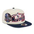 Pelicans NBA Hardwood Classic ASG White 9FIFTY A-Frame Snapback Cap-kentox