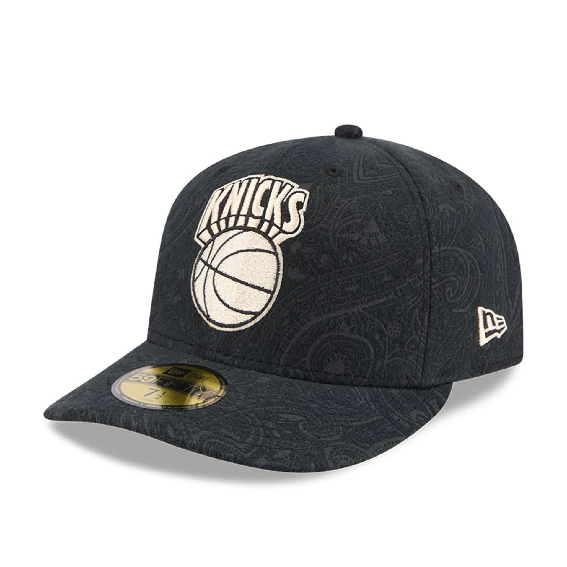 New York Knicks NBA Brushed Cotton Black 59FIFTY Fitted Cap-kentox