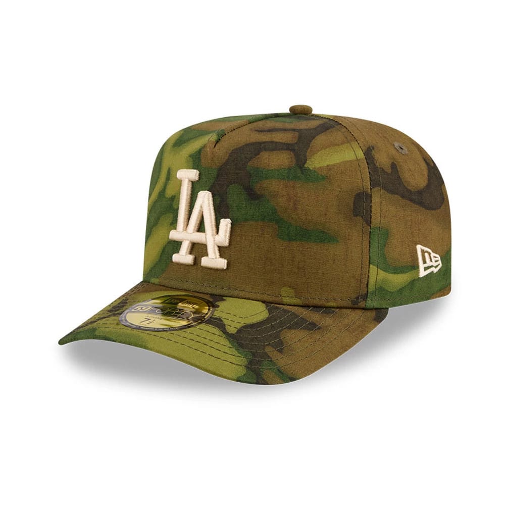 LA Dodgers MLB Ripstop Camo 59FORTY A-Frame Fitted Cap-kentox