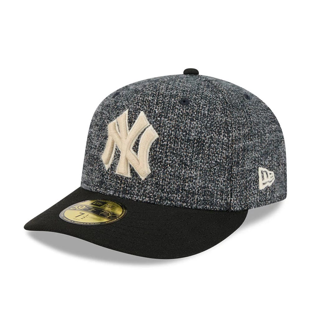 New York Yankees MLB Tweedy Cotton Black 59FIFTY Fitted Cap-kentox