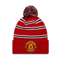 Manchester United FC Infant Stripe Red Cuff knit Beanie Hat-kentox