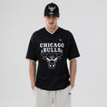 Chicago Bulls NBA Mesh Black Oversized T-Shirt-kentox