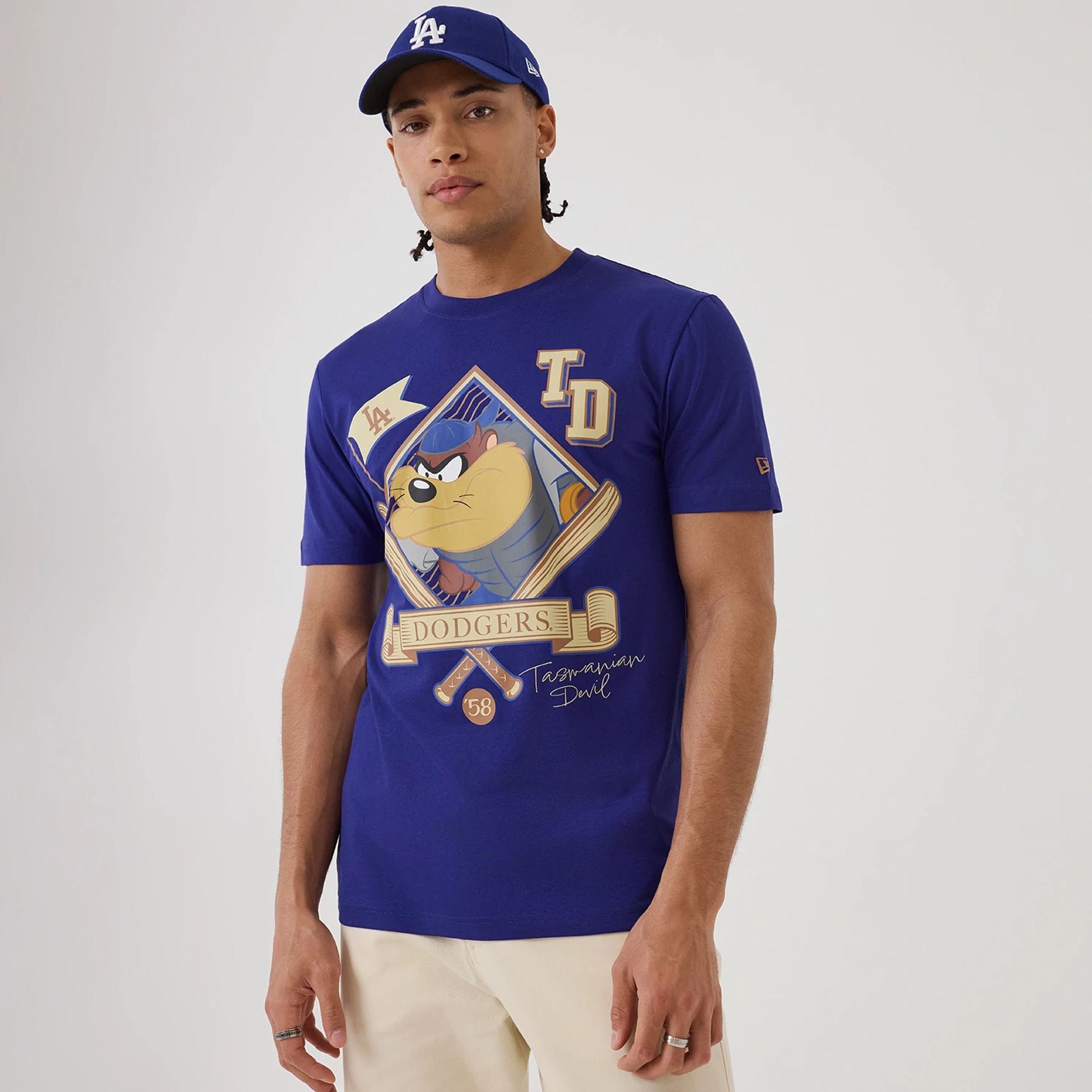 LA Dodgers MLB X Looney Tunes Dark Blue T-Shirt-kentox