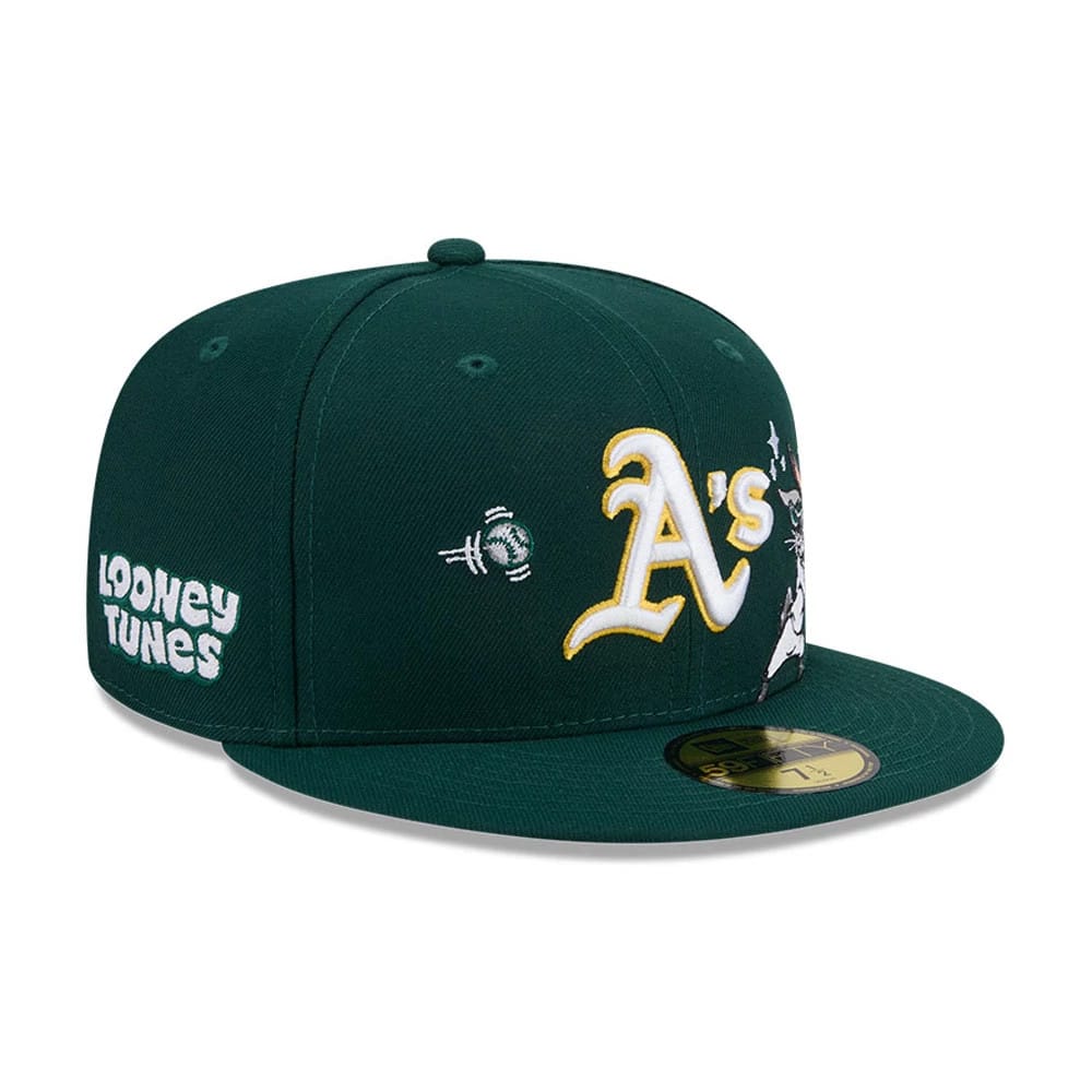 Athletics MLB X Looney Tunes Bugs Bunny Dark Green 59FIFTY Fitted Cap-kentox