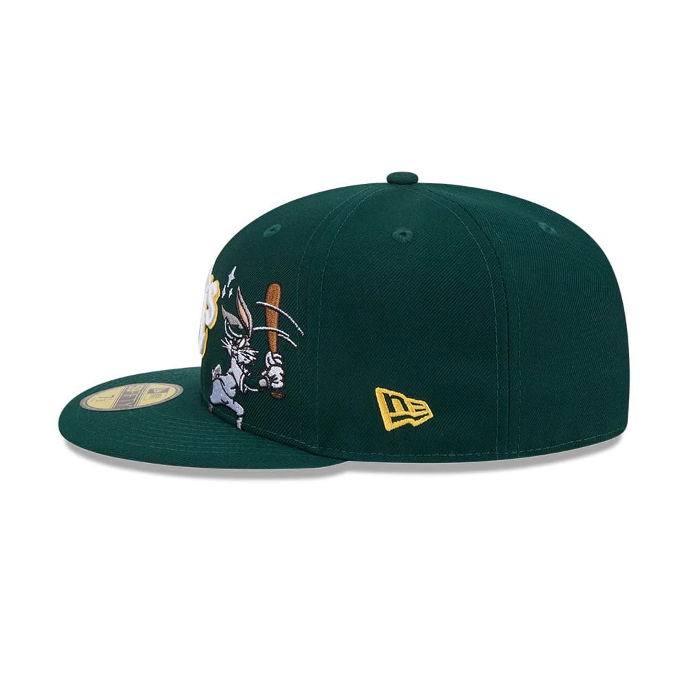 Athletics MLB X Looney Tunes Bugs Bunny Dark Green 59FIFTY Fitted Cap-kentox
