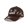 San Diego Padres MLB X Looney Tunes Dark Brown 9FORTY A-Frame Adjustable Cap-kentox