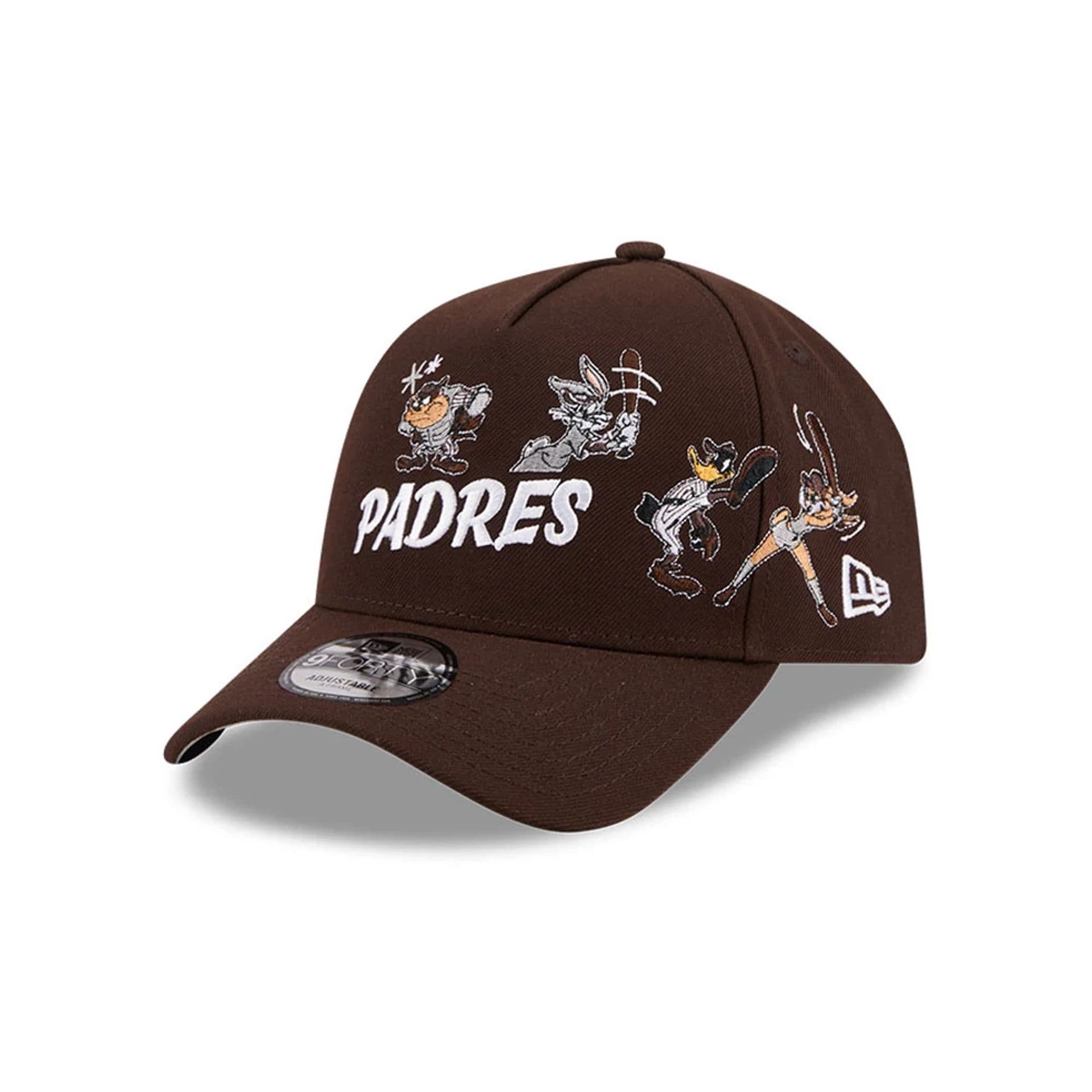 San Diego Padres MLB X Looney Tunes Dark Brown 9FORTY A-Frame Adjustable Cap-kentox