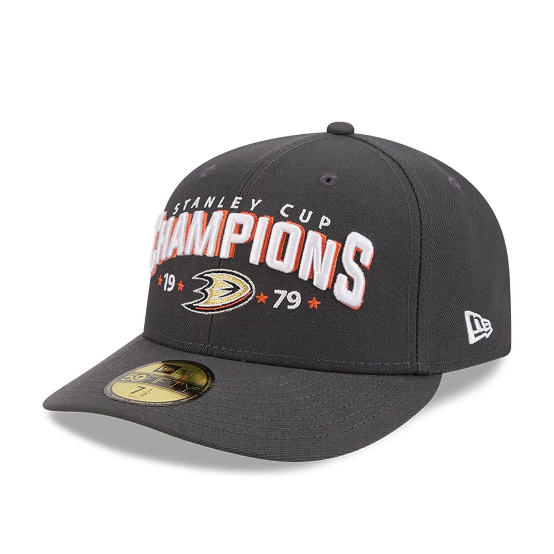 Anaheim Ducks NHL Stanley Cup Champions Dark Grey 59FIFTY Fitted Cap-kentox