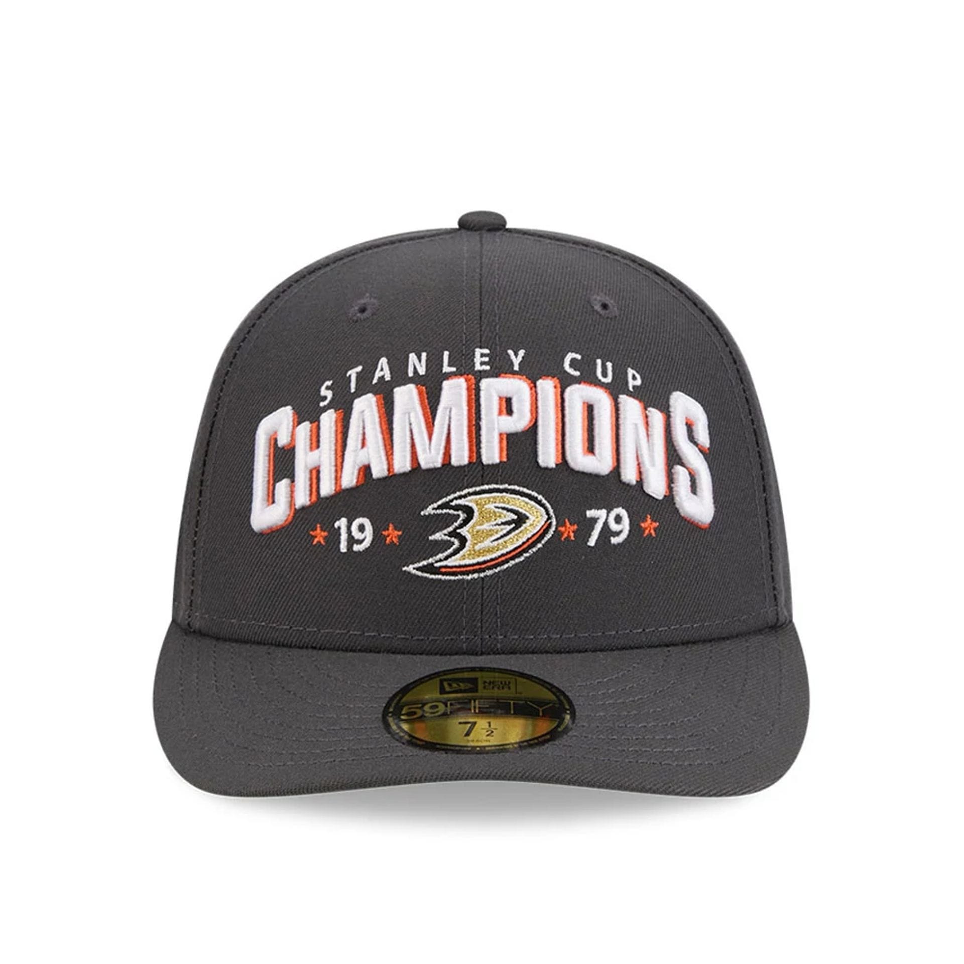 Anaheim Ducks NHL Stanley Cup Champions Dark Grey 59FIFTY Fitted Cap-kentox