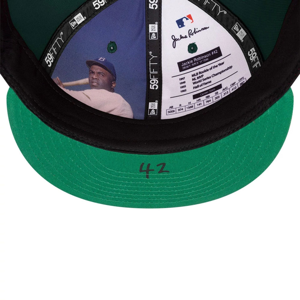 Athletics MLB Jackie Robinson Dark Green 59FIFTY Fitted Cap-kentox