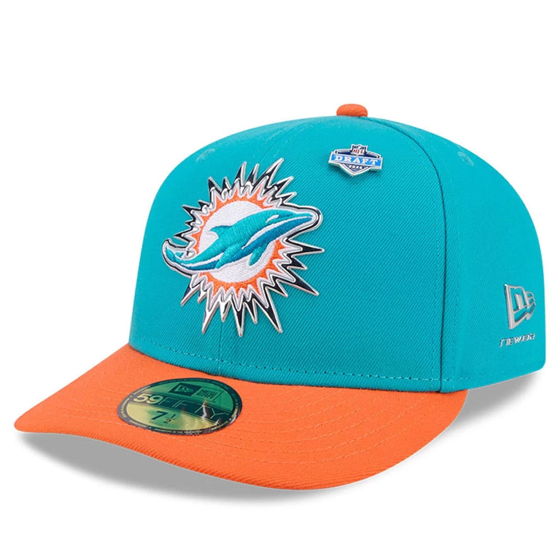 Miami Dolphins NFL Draft 2026 Turquoise 59FIFTY Fitted Cap-kentox