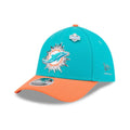 Miami Dolphins NFL Draft 2026 Turquoise 39THIRTY M-Crown Stretch Fit Cap-kentox