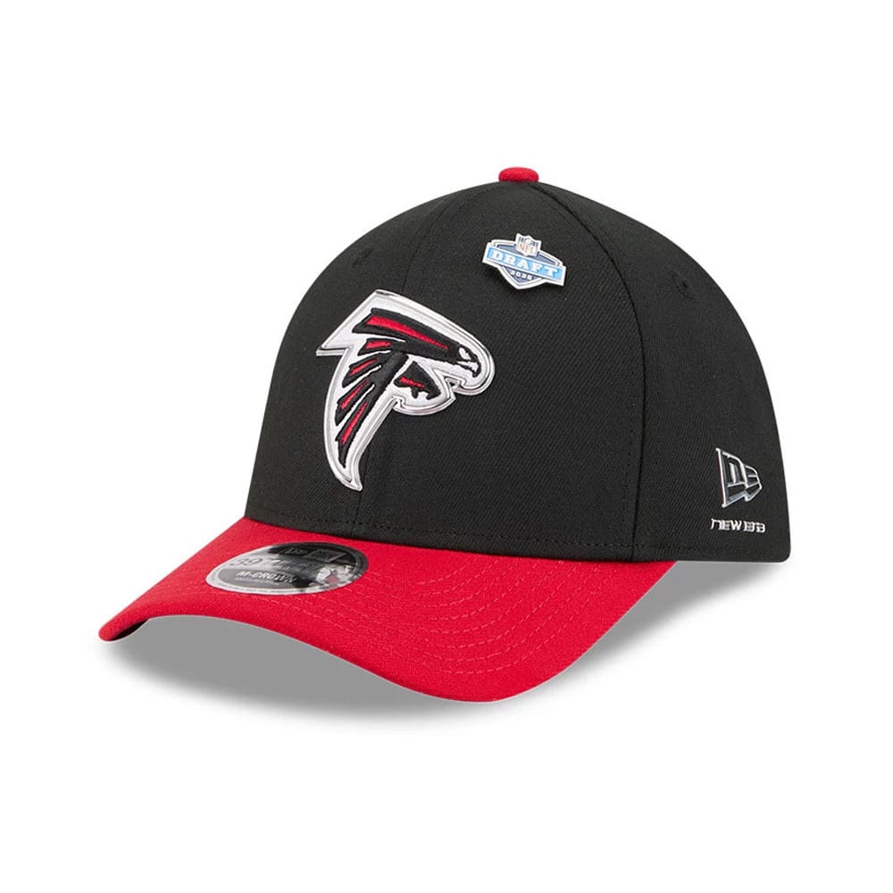 Atlanta Falcons NFL Draft 2026 Black 39THIRTY M-Crown Stretch Fit Cap-kentox