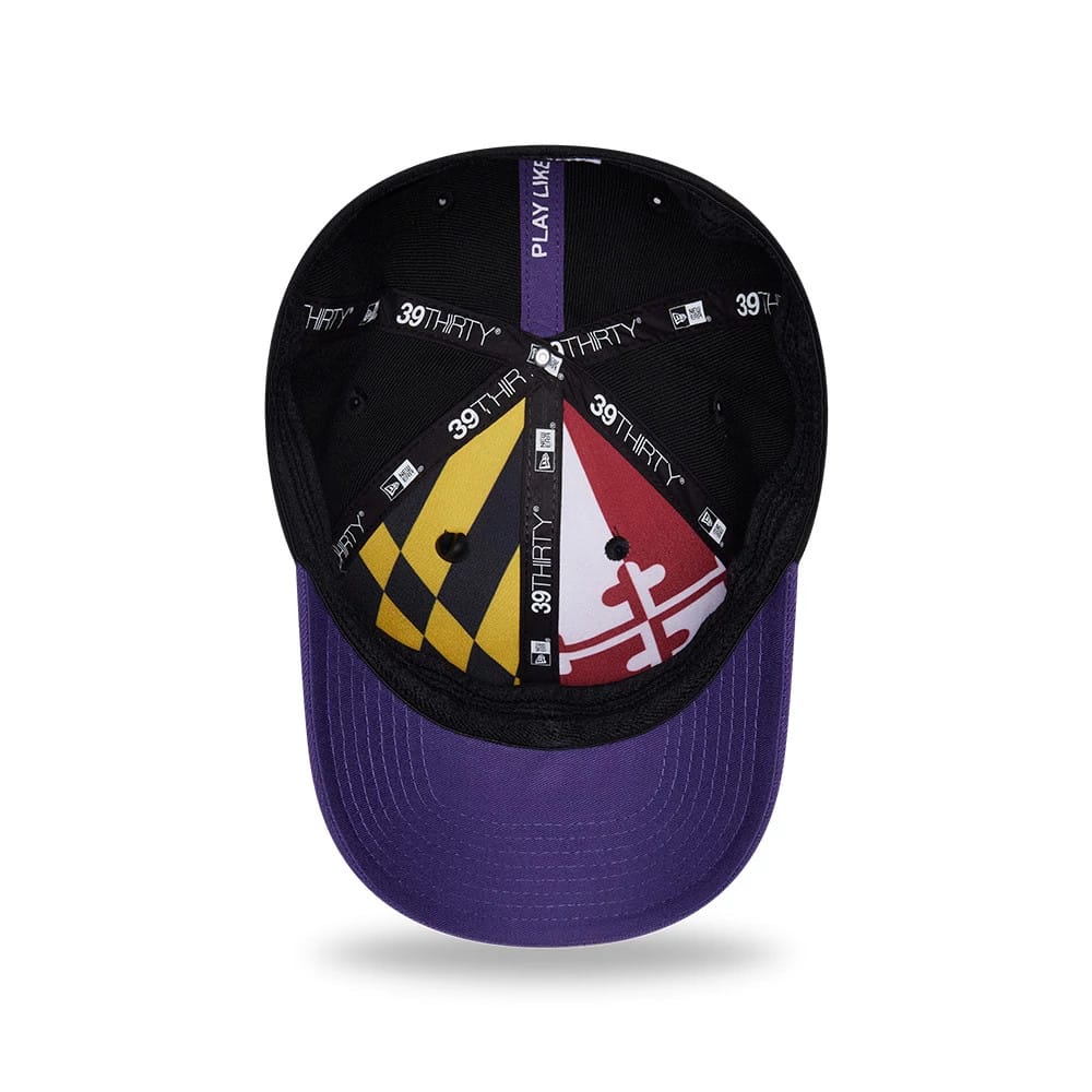 Baltimore Ravens NFL Draft 2026 Black 39THIRTY M-Crown Stretch Fit Cap-kentox