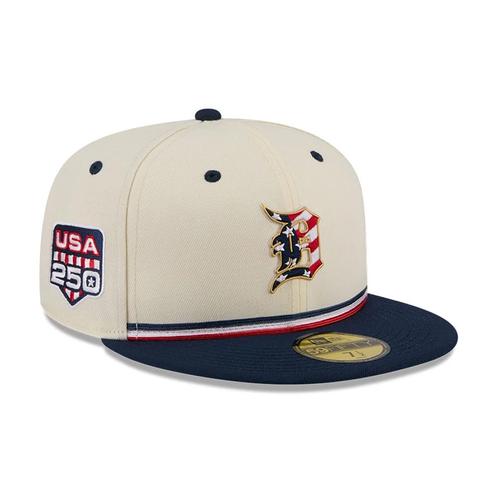 Detroit Tigers MLB 4th Of July 2026 Cream 59FIFTY Fitted Cap-kentox