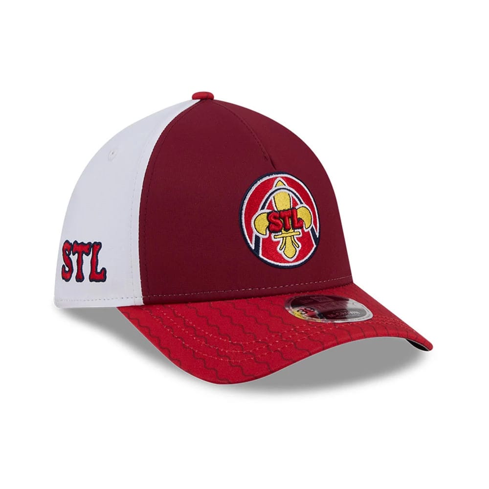 Cardinals MLB City Connect Red 39THIRTY M-Crown A-Frame Stretch Fit Cap-kentox