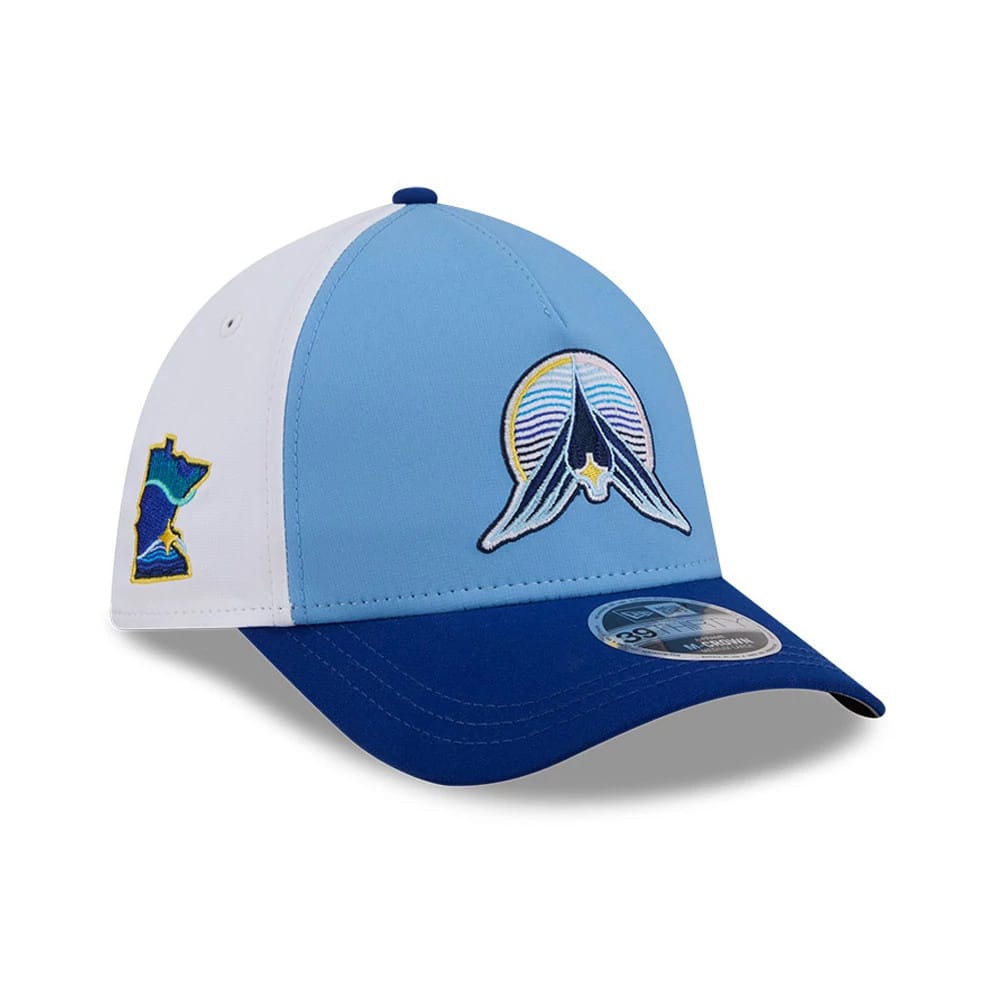 Twins MLB City Connect Blue 39THIRTY M-Crown A-Frame Stretch Fit Cap-kentox