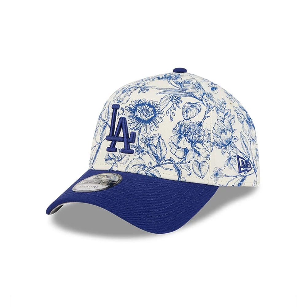 LA Dodgers MLB Spring Floral Dark Blue 9FORTY A-Frame Adjustable Cap-kentox