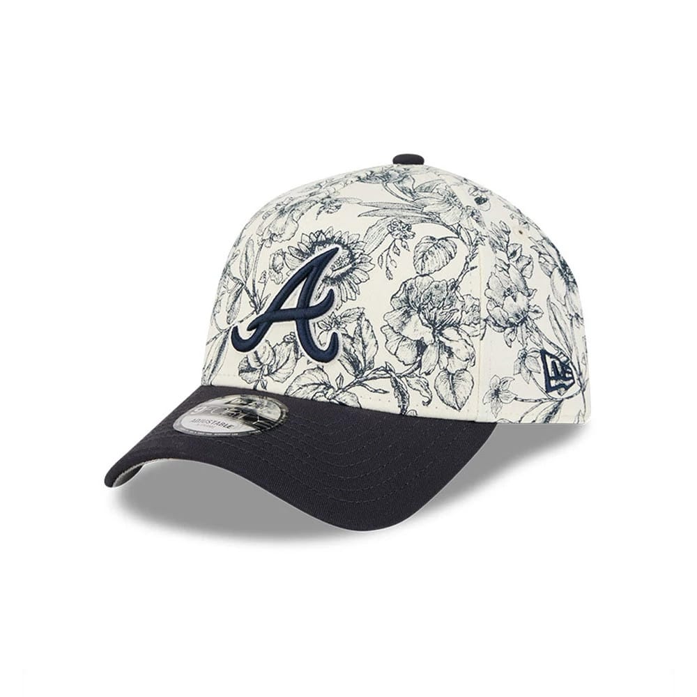 Atlanta Braves MLB Spring Floral Navy 9FORTY A-Frame Adjustable Cap-kentox