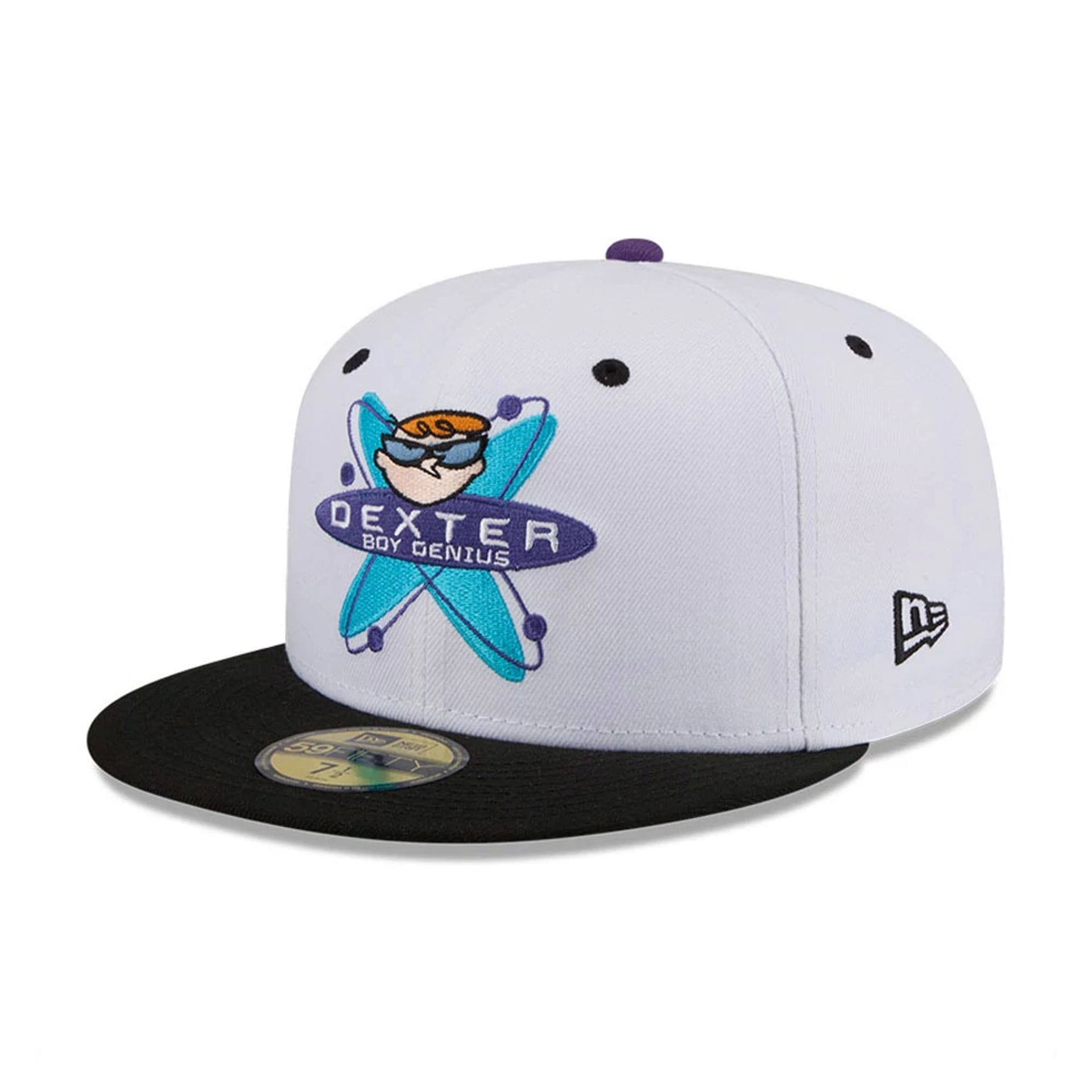 Dexter's Laboratory Genius At Work White 59FIFTY Fitted Cap-kentox
