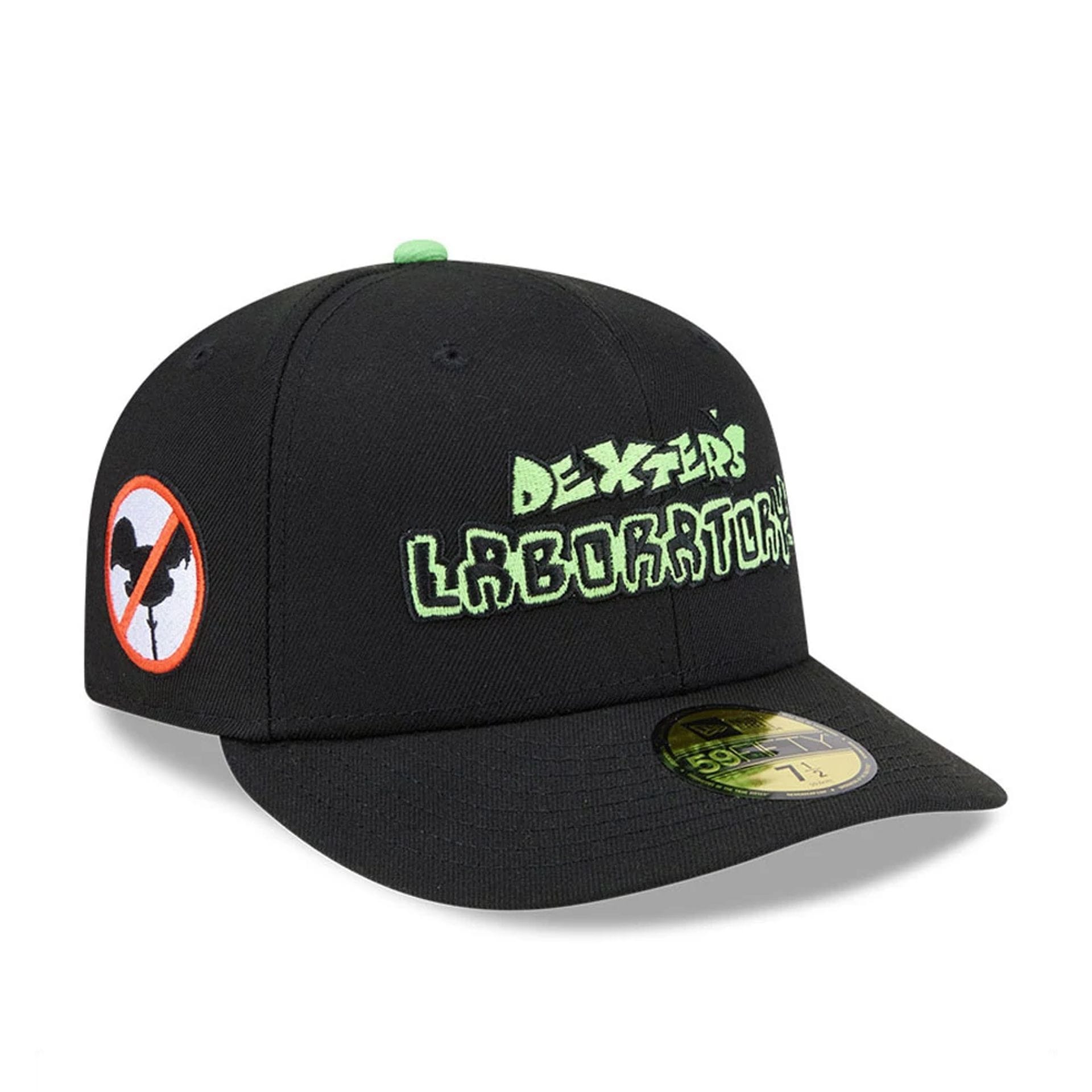 Warner Bros Logo Dexter's Laboratory Black 59FIFTY Fitted Cap-kentox