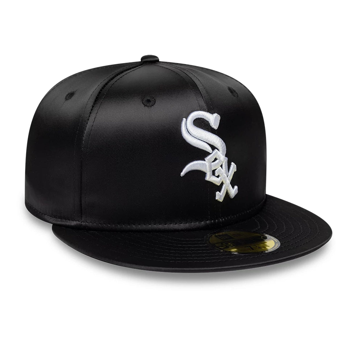 Chicago White Sox MLB Satin Black 59FIFTY Fitted Cap-kentox