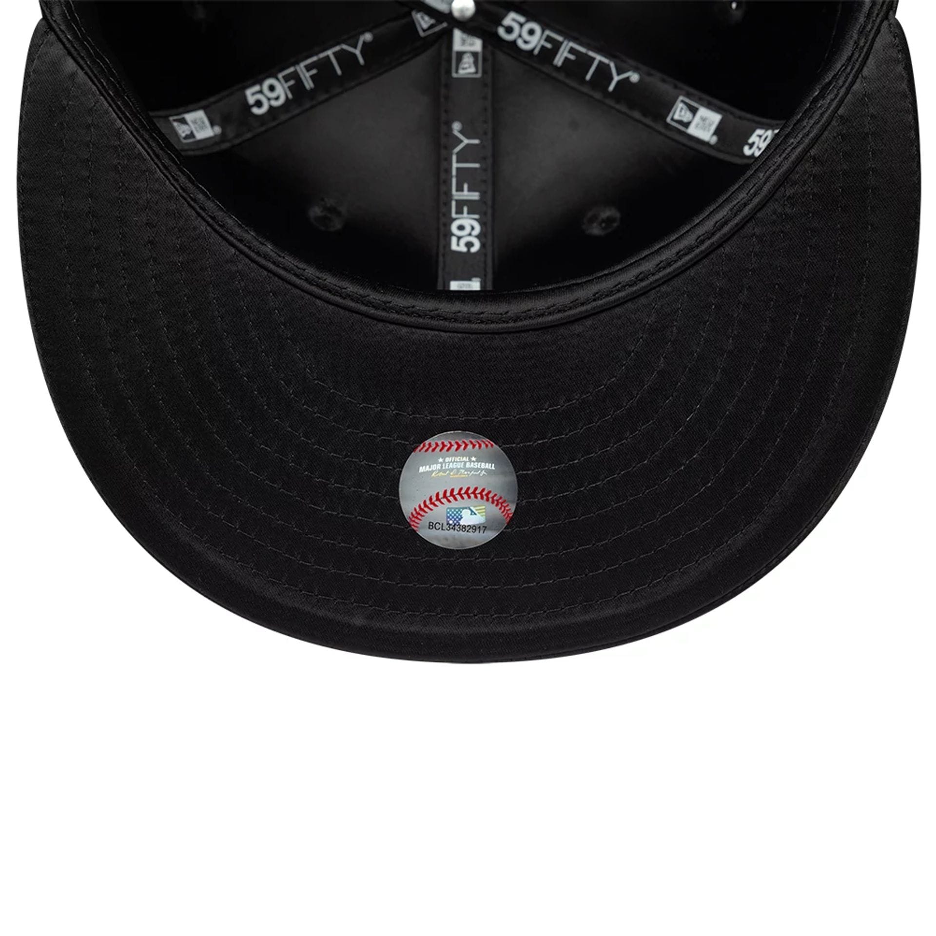 Chicago White Sox MLB Satin Black 59FIFTY Fitted Cap-kentox