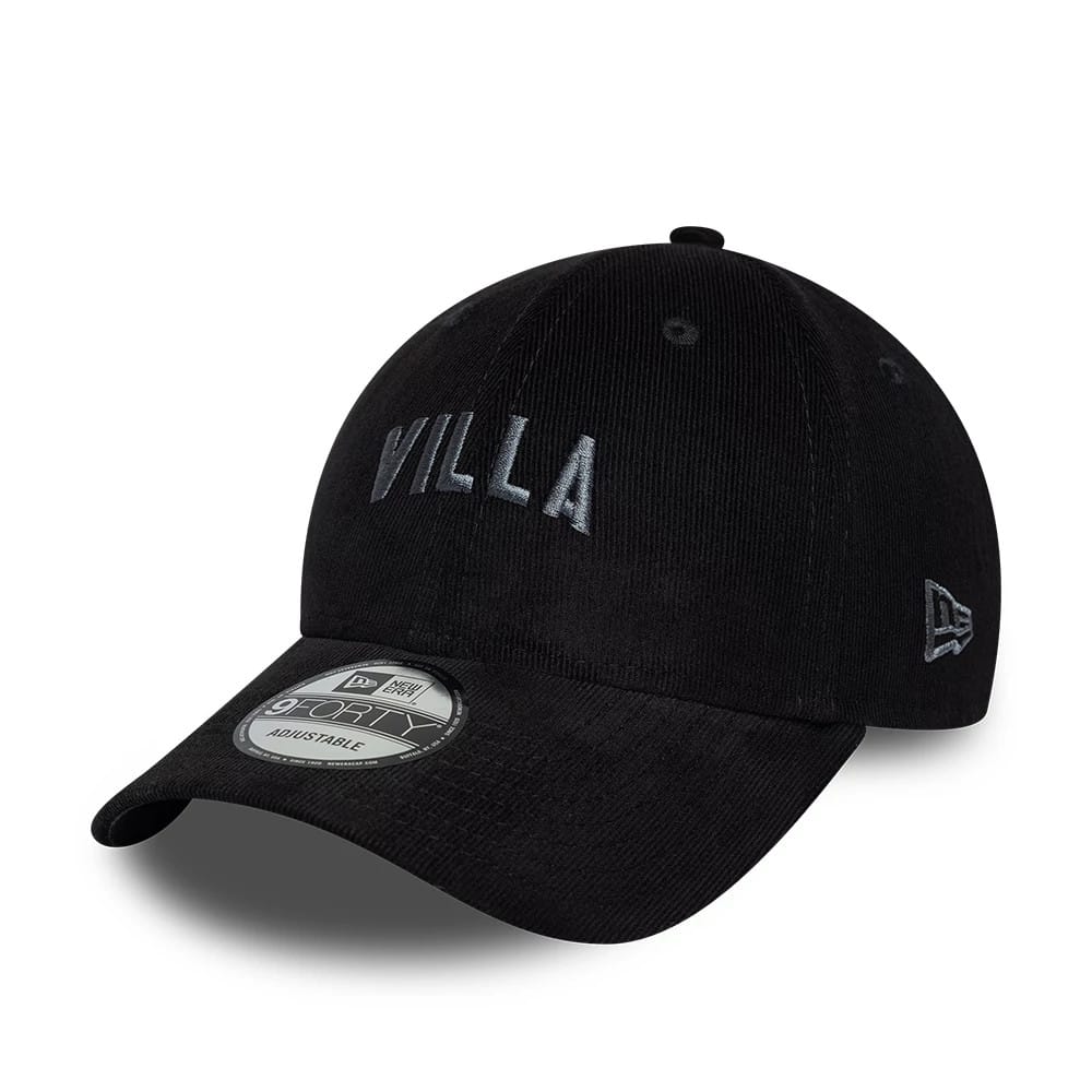Aston Villa FC Cord Black 9FORTY Adjustable Cap-kentox
