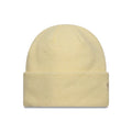 New Era Mohair Pastel Yellow Wide Cuff Knit Beanie Hat-kentox