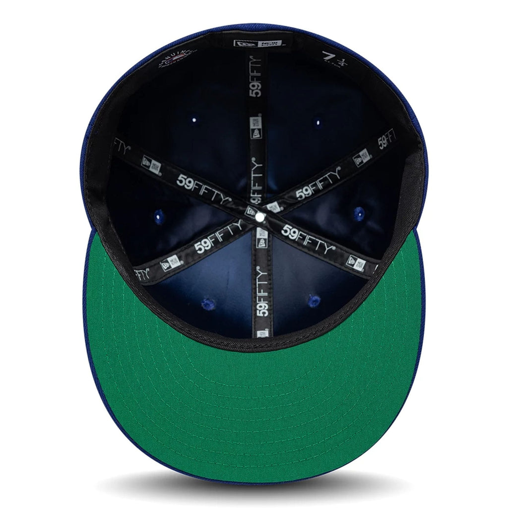 LA Dodgers MLB Sidepatch Satin Lined Dark Blue 59FIFTY Fitted Cap-kentox
