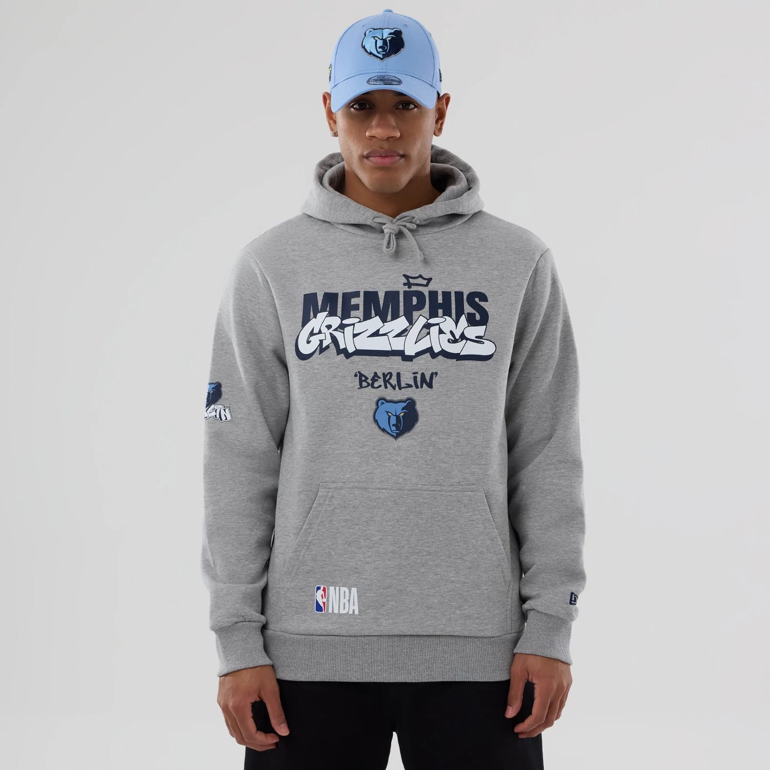 Memphis Grizzlies NBA Berlin Game 2026 Grey Pullover Hoodie-kentox