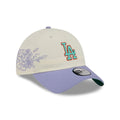 LA Dodgers MLB Lavender Flowers White Casual Classic Adjustable Cap-kentox