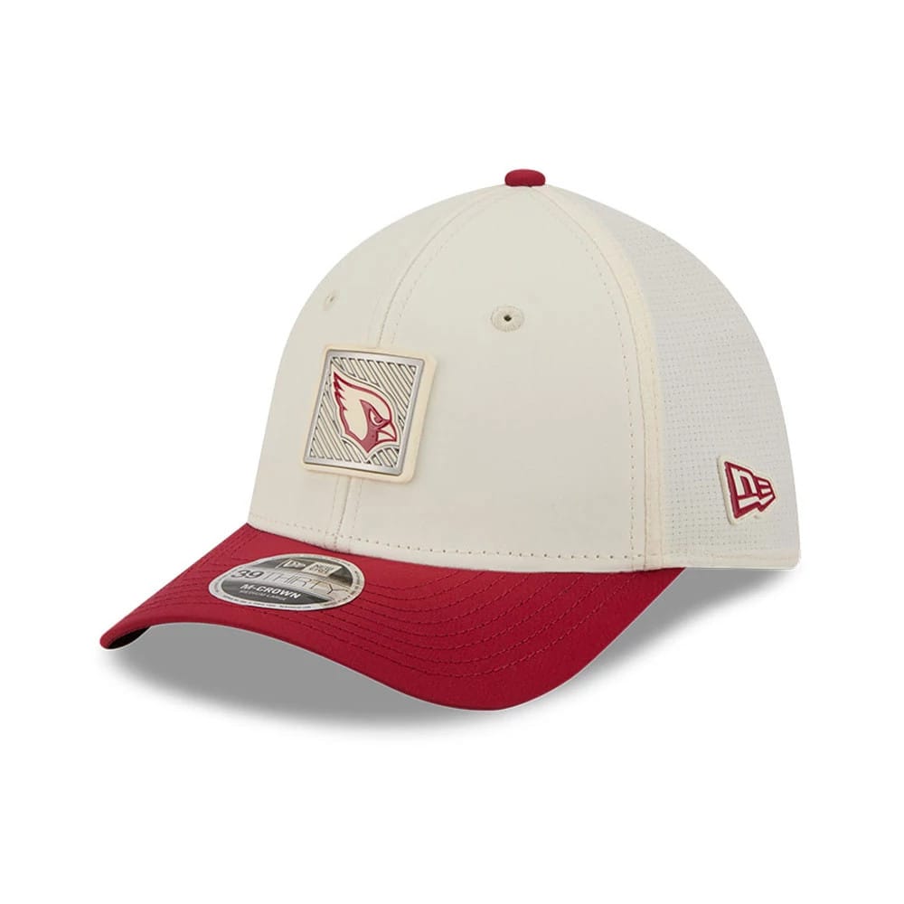 Arizona Cardinals NFL Training 2026 White 39THIRTY M-Crown Stretch Fit Cap-kentox
