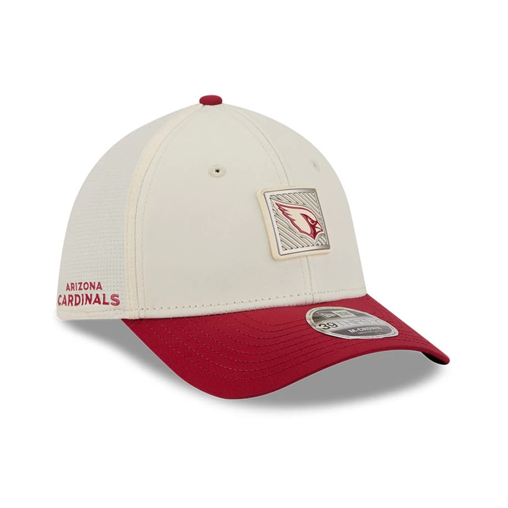 Arizona Cardinals NFL Training 2026 White 39THIRTY M-Crown Stretch Fit Cap-kentox