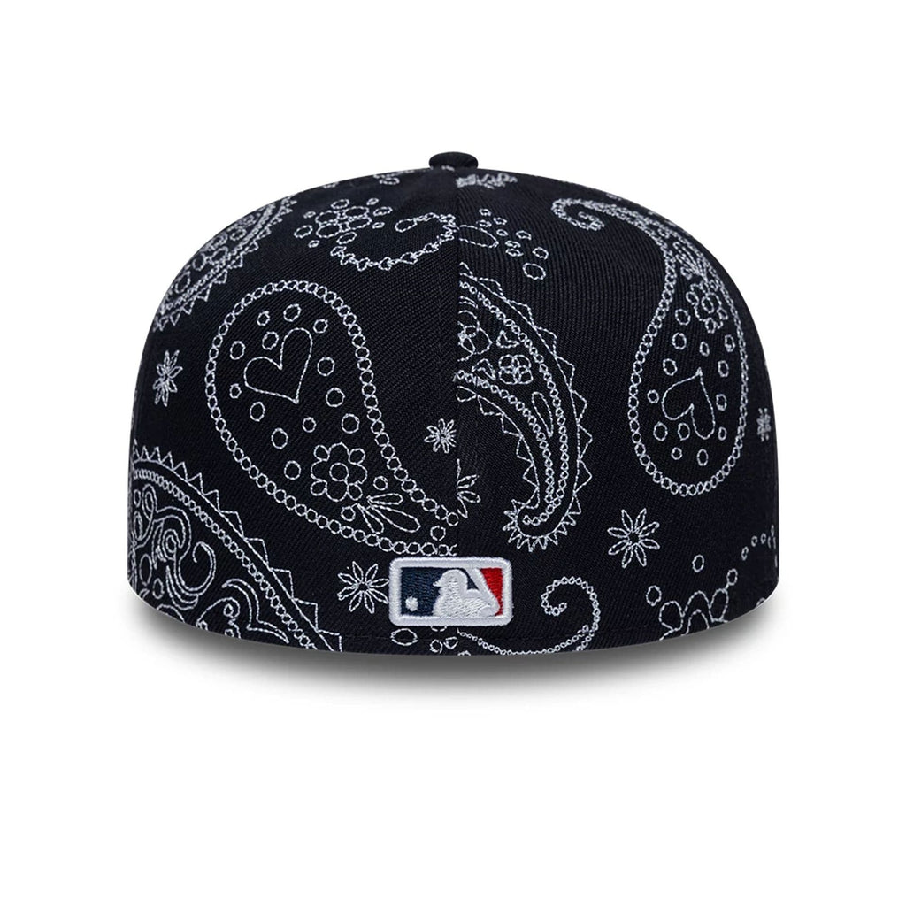 New York Yankees MLB All Over Paisley Navy Low Profile 59FIFTY Fitted Cap-kentox