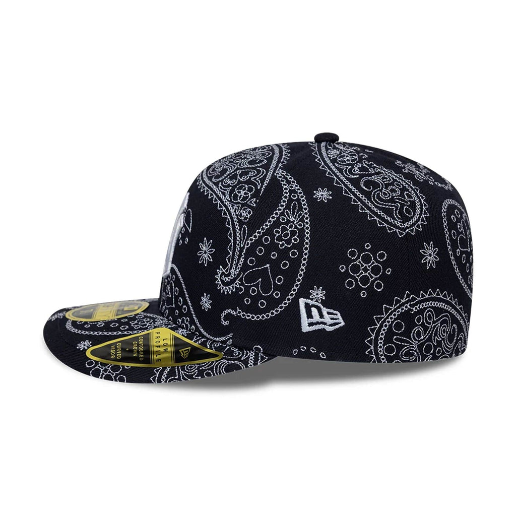New York Yankees MLB All Over Paisley Navy Low Profile 59FIFTY Fitted Cap-kentox