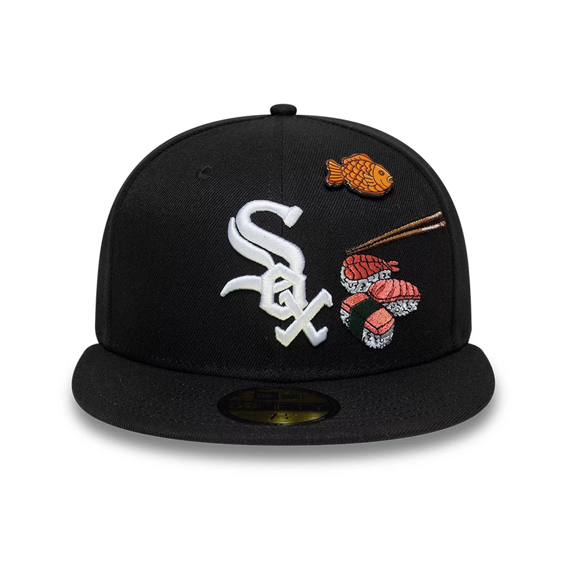 Chicago White Sox MLB Food Black 59FIFTY Fitted Cap-kentox