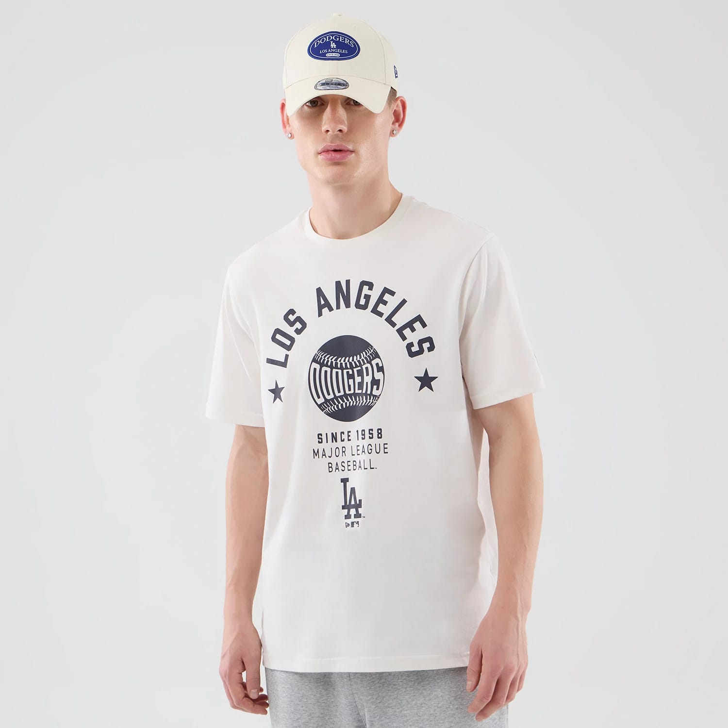 LA Dodgers MLB Graphic Open White T-Shirt-kentox