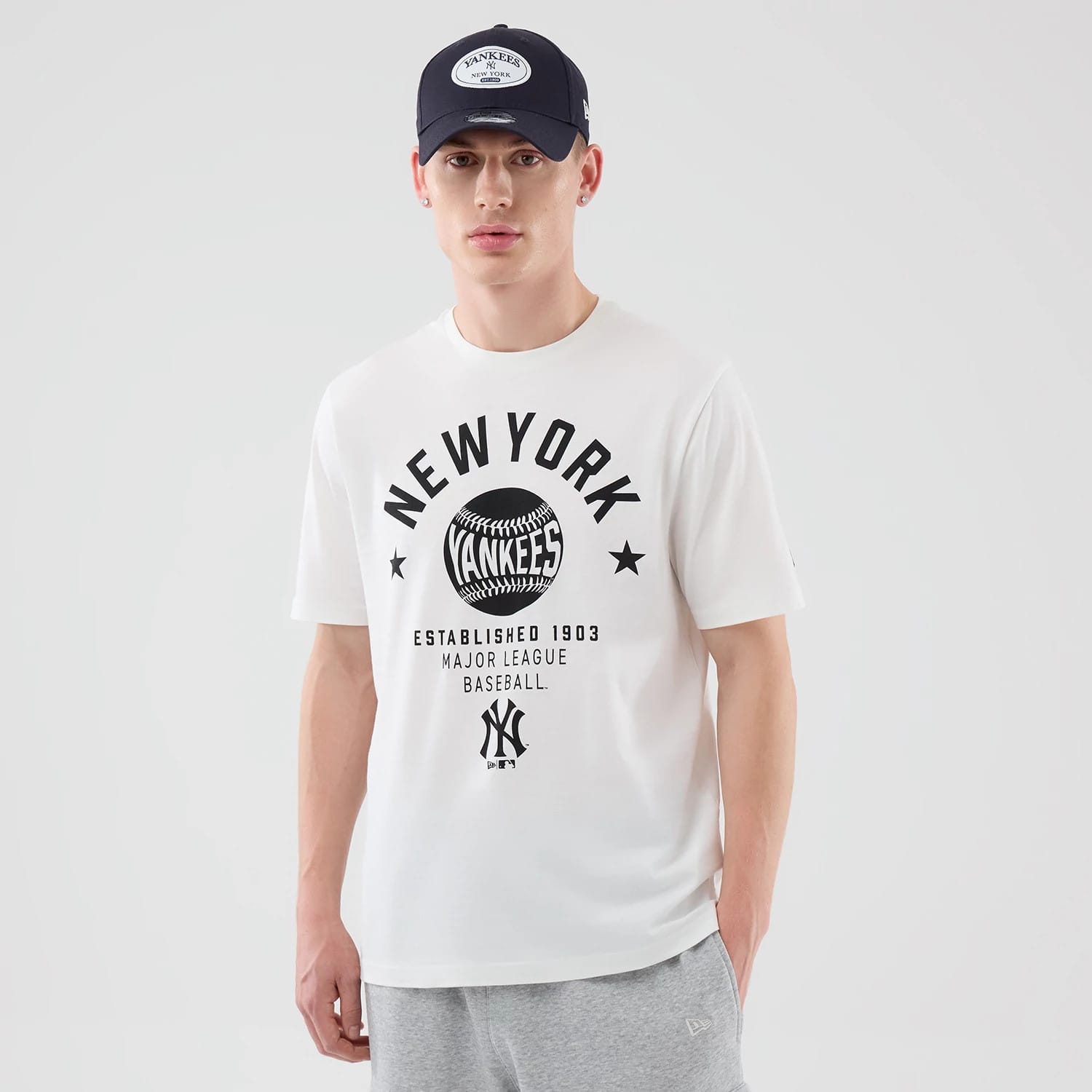 New York Yankees MLB Graphic White T-Shirt-kentox