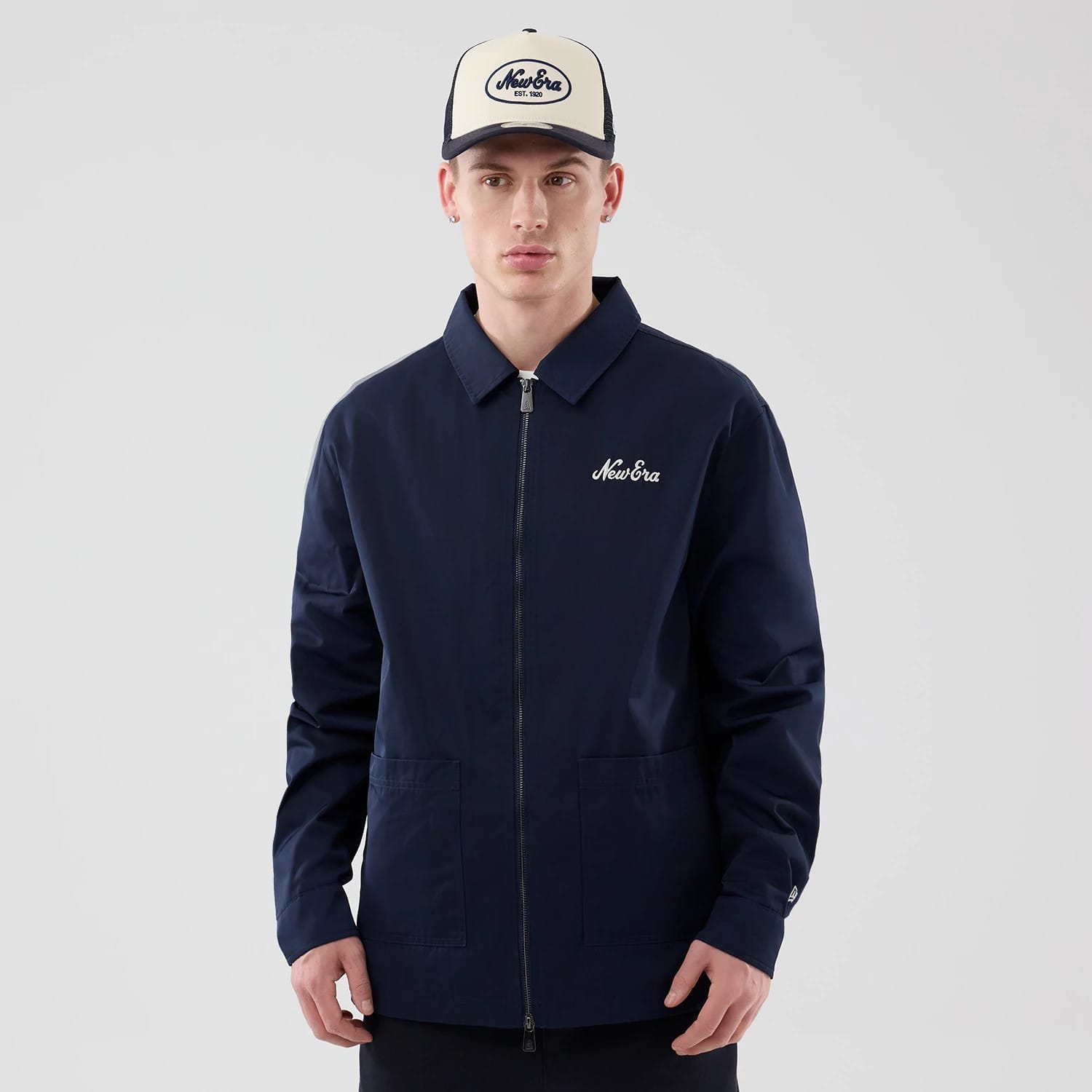 New Era Navy Shacket-kentox