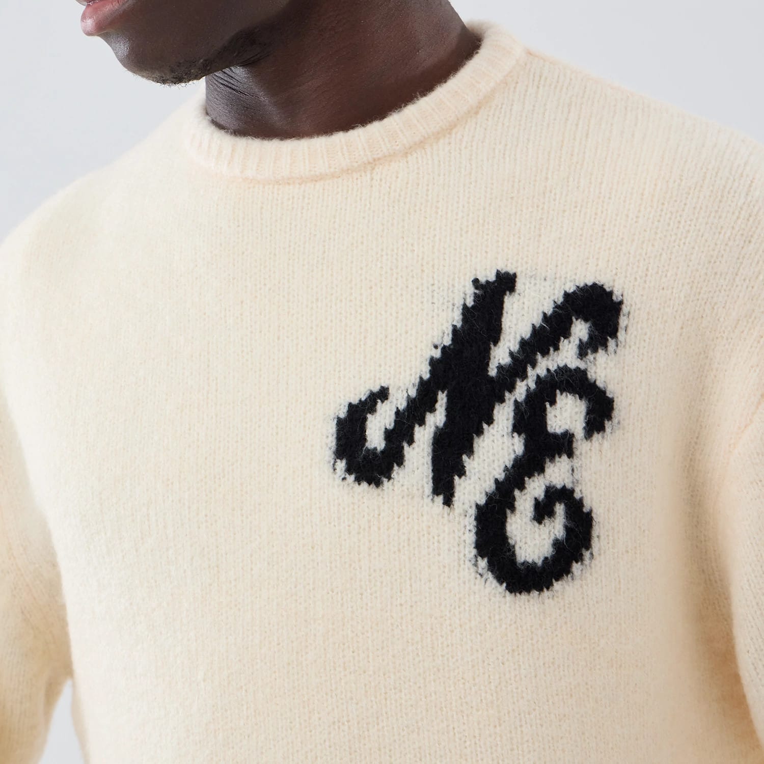 New Era Knit Cream Knitted Sweater-kentox