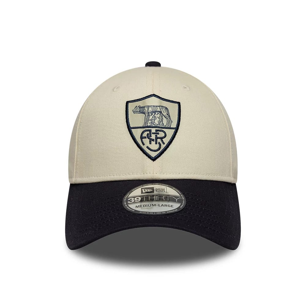 AS Roma Cream & Black 39THIRTY Stretch Fit Cap-kentox