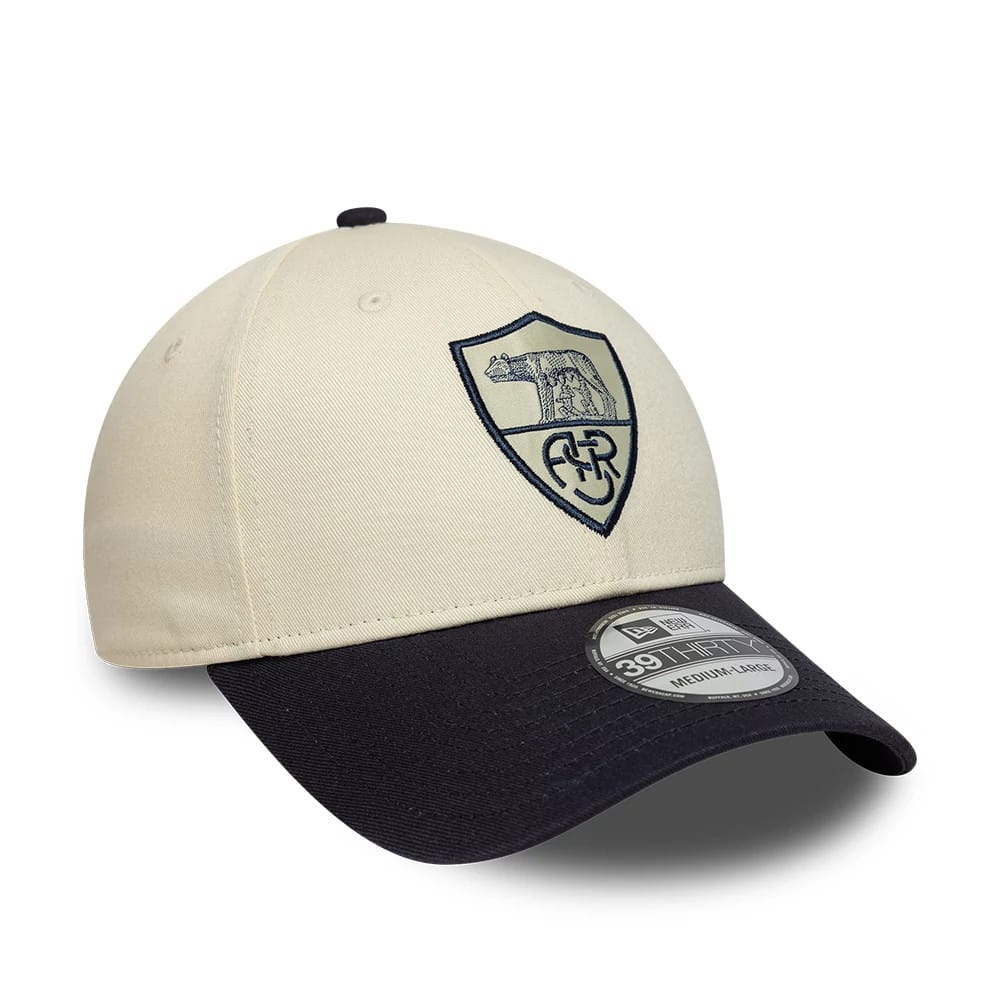 AS Roma Cream & Black 39THIRTY Stretch Fit Cap-kentox