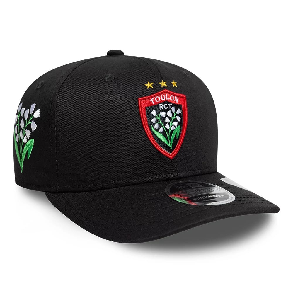 Rugby Club Toulon Lily Black 9SEVENTY Stretch Snap Adjustable Cap-kentox