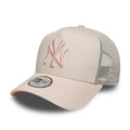 Yankees Youth MLB League Essential Pastel Pink 9FORTY A-Frame Trucker Adjustable Cap-kentox