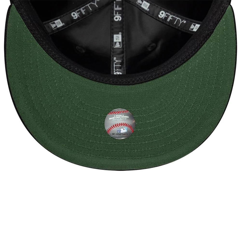 Atlanta Braves MLB Heritage Black Retro Crown 9FIFTY Adjustable Cap-kentox