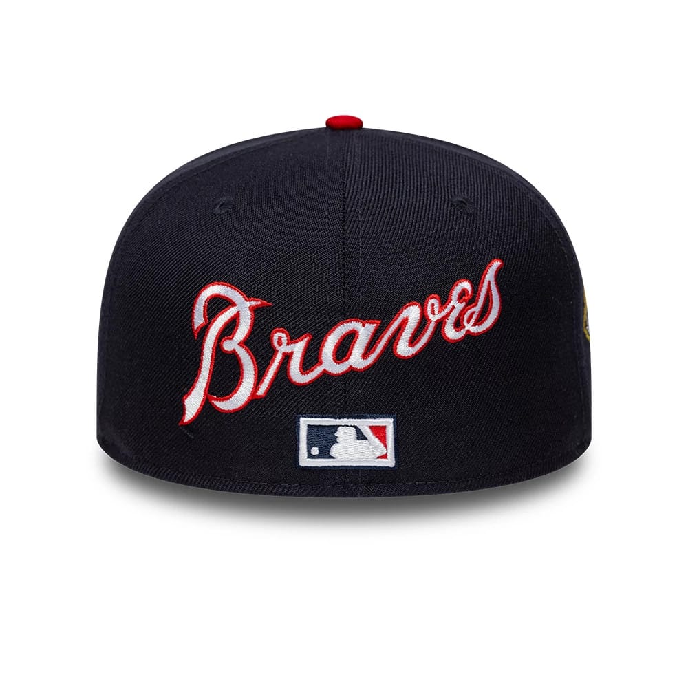 Atlanta Braves MLB Icon Navy & Red 59FIFTY Fitted Cap-kentox