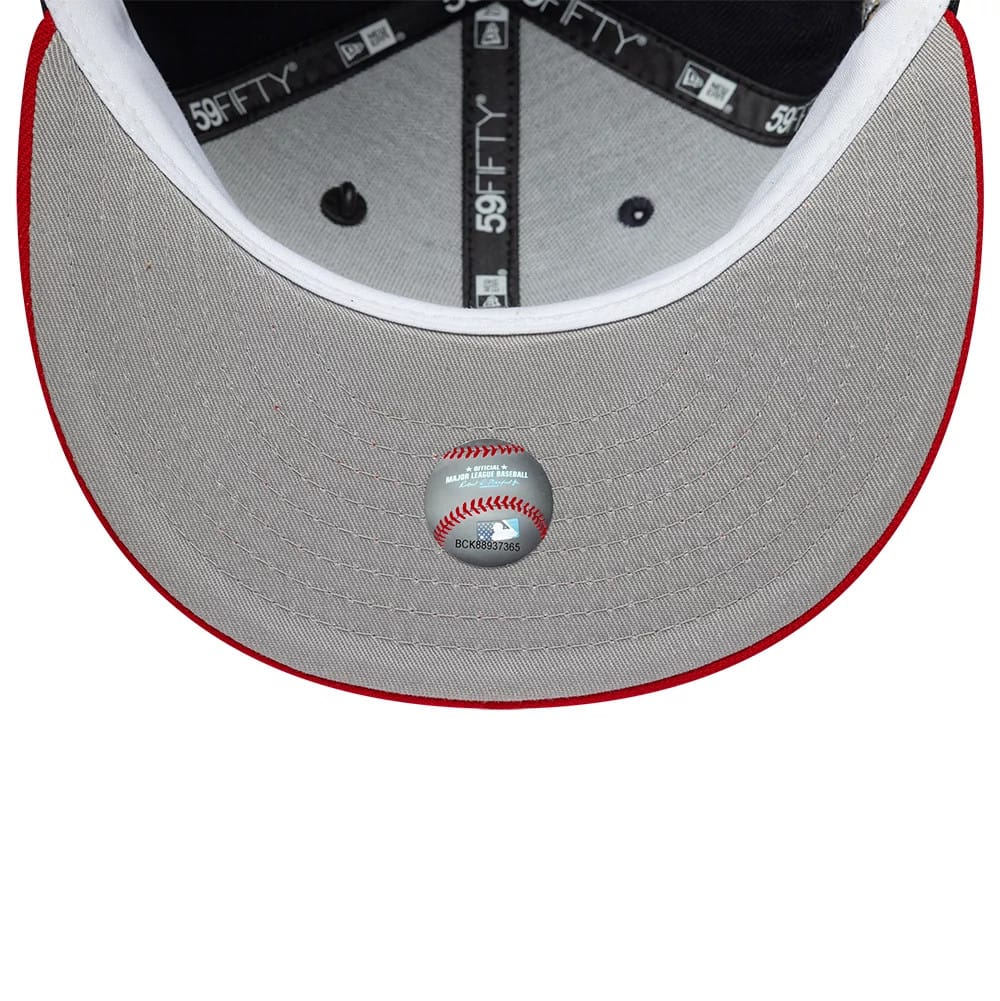 Atlanta Braves MLB Icon Navy & Red 59FIFTY Fitted Cap-kentox